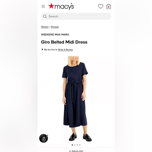 SOLD!on eBay Weekend MaxMara Label-cut Giro Belted Jersey &Satin Midi Dress - Picture 6 of 17